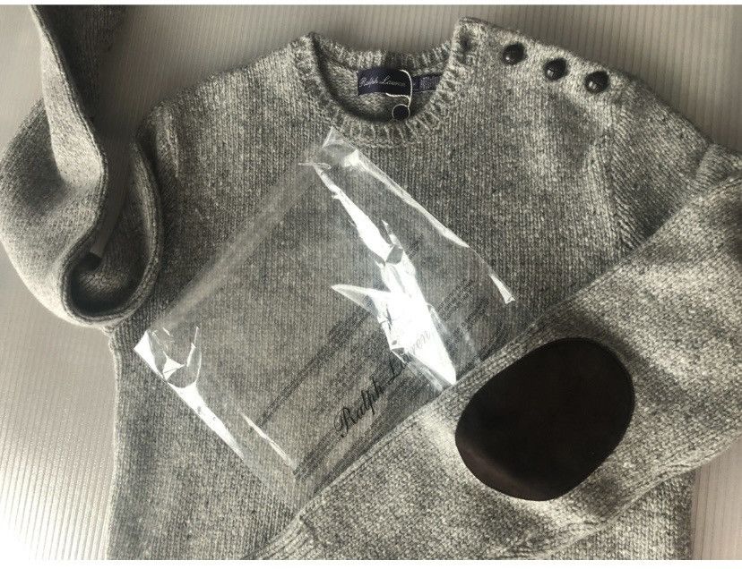 Ralph Lauren Purple Label RLPL 🇮🇹 grey cashmere Nebuchadnezzar button sweater M NEW Size US M / EU 48-50 / 2 - 10 Thumbnail