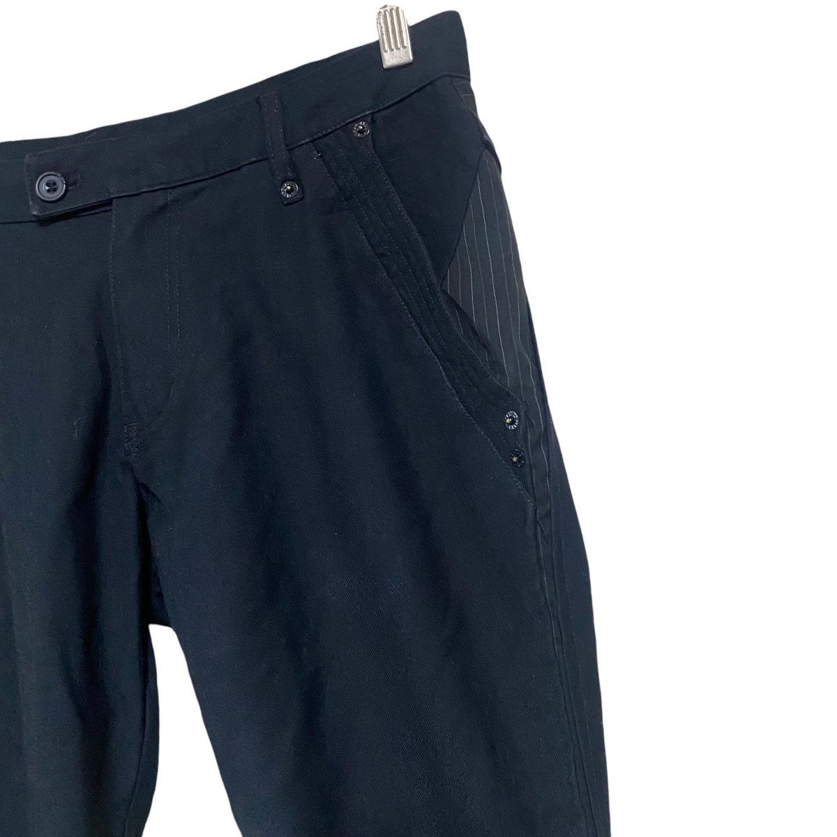 PPFM PPFM Black Paneled Trouser Low Rise Buckle Back Size US 32 / EU 48 - 6 Thumbnail