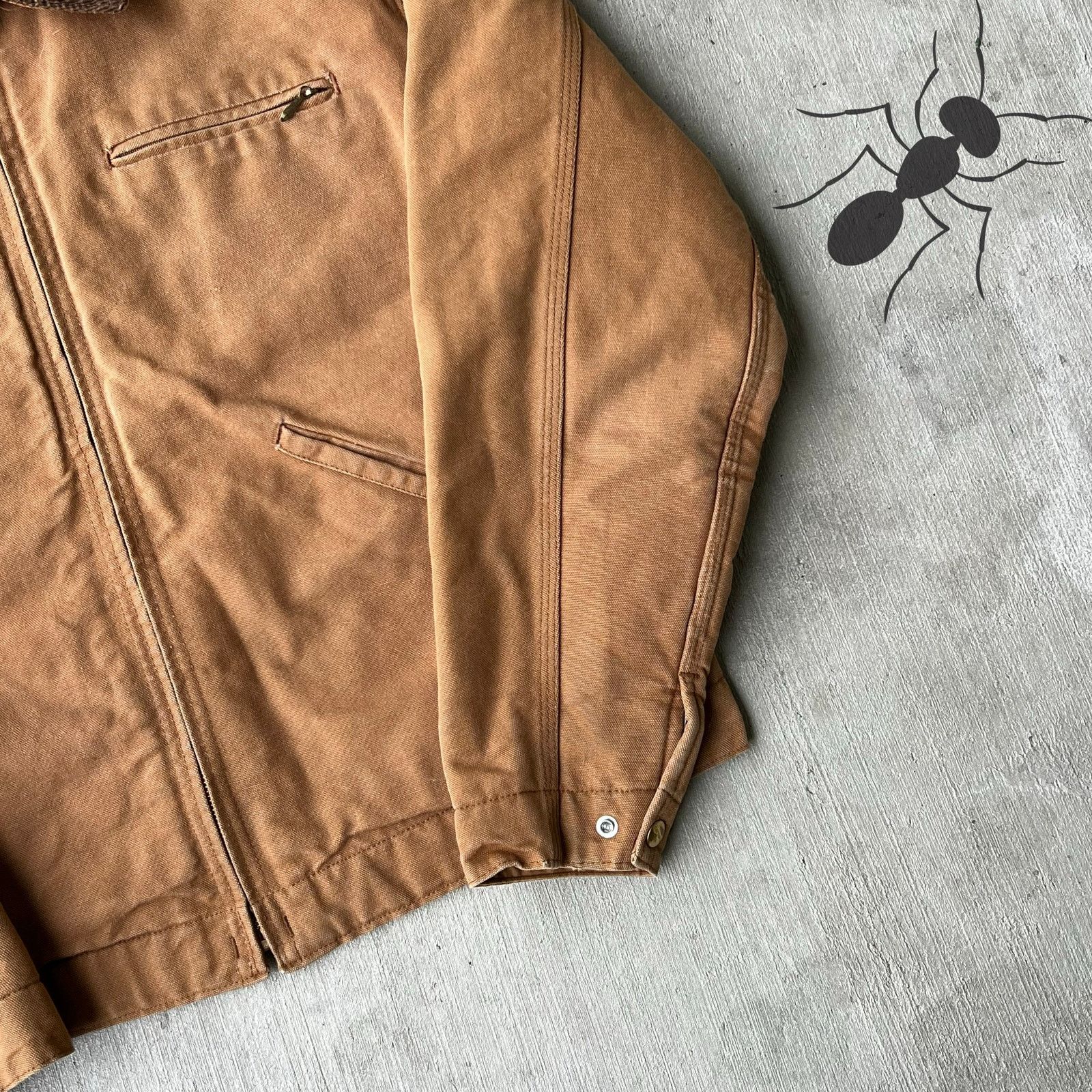 Carhartt × Vintage Vintage Carhartt brown Detroit work wear jacket Size US L / EU 52-54 / 3 - 3 Thumbnail