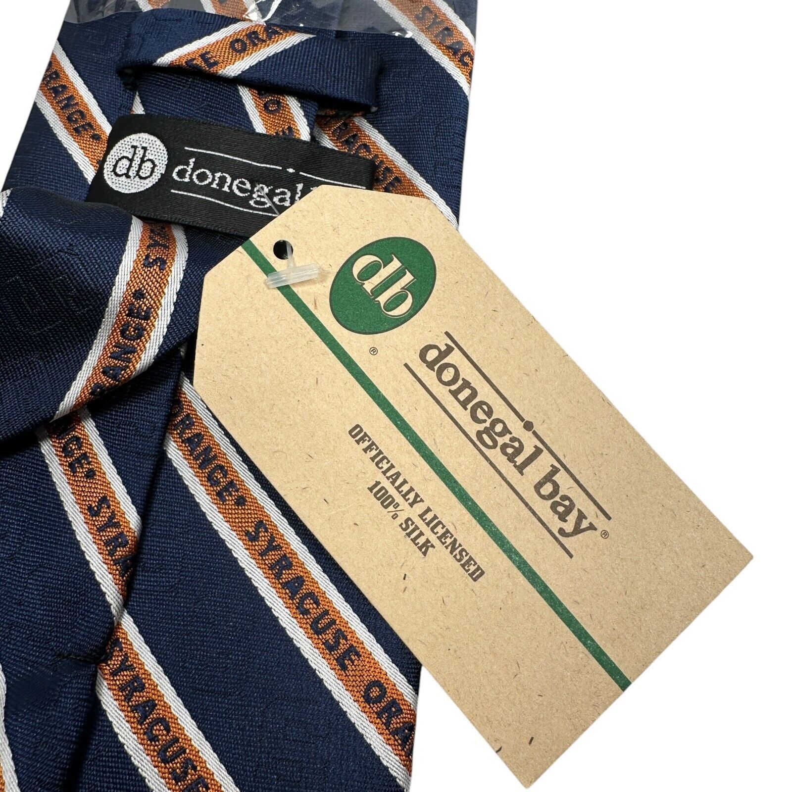 Ralph Marlin Donegal Bay Syracuse Orange University Mens Tie Blue Necktie Size ONE SIZE - 3 Thumbnail