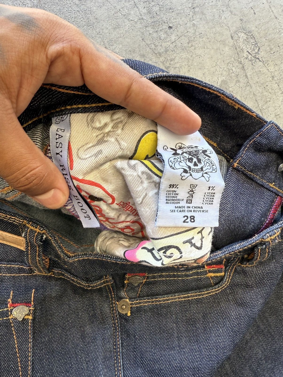 Ed Hardy Women’s Ed hardy vintage Y2K 00s denim spell out 28 Size 28" / US 6 / IT 42 - 5 Thumbnail