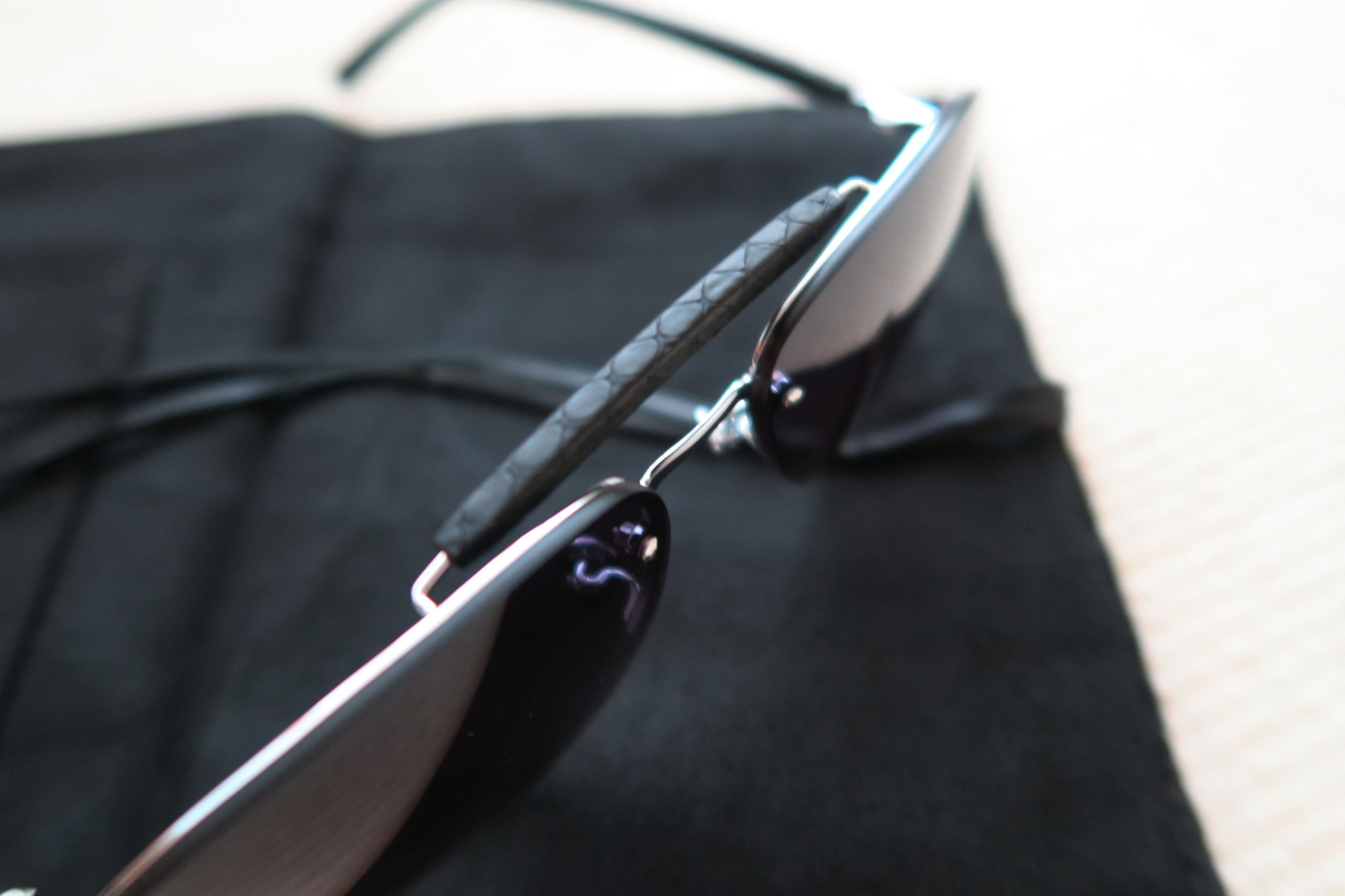 Linda Farrow Linda Farrow Luxe Snakeskin Leather LFL 199 Sunglasses Size ONE SIZE - 2 Thumbnail