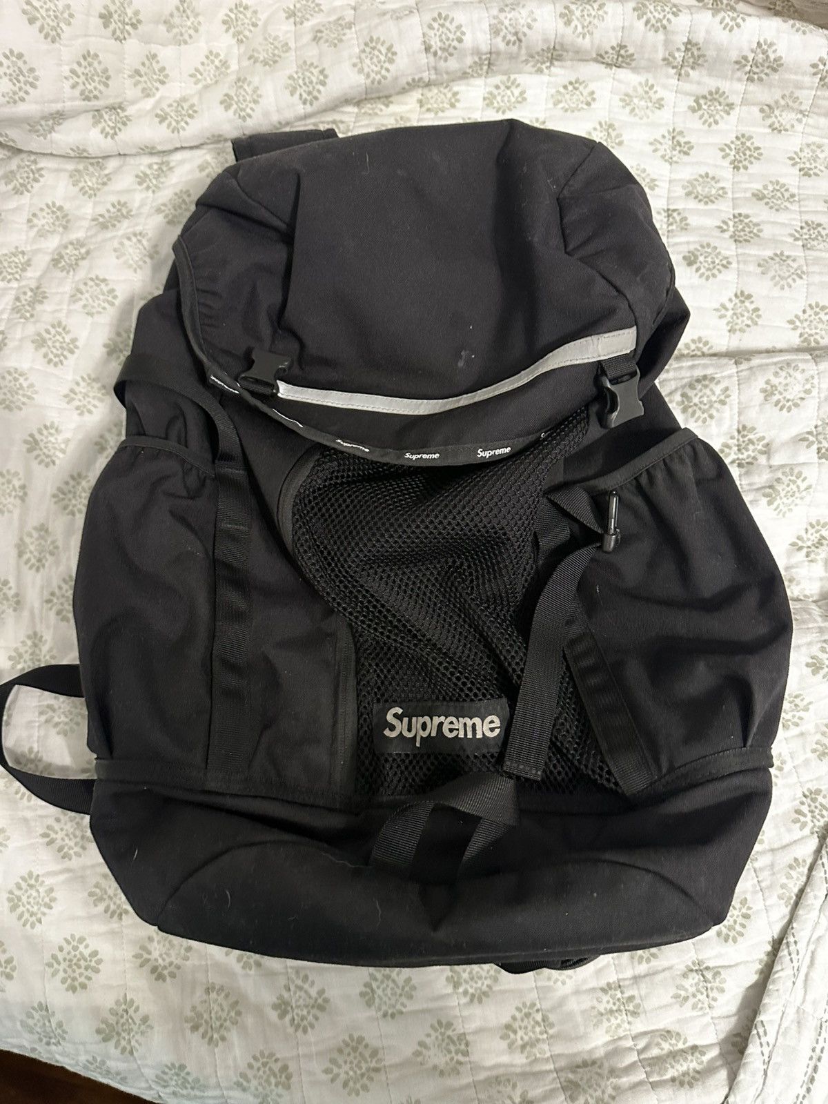Supreme Supreme Scatterweave Backpack 2005 Black RARE OG Duffle