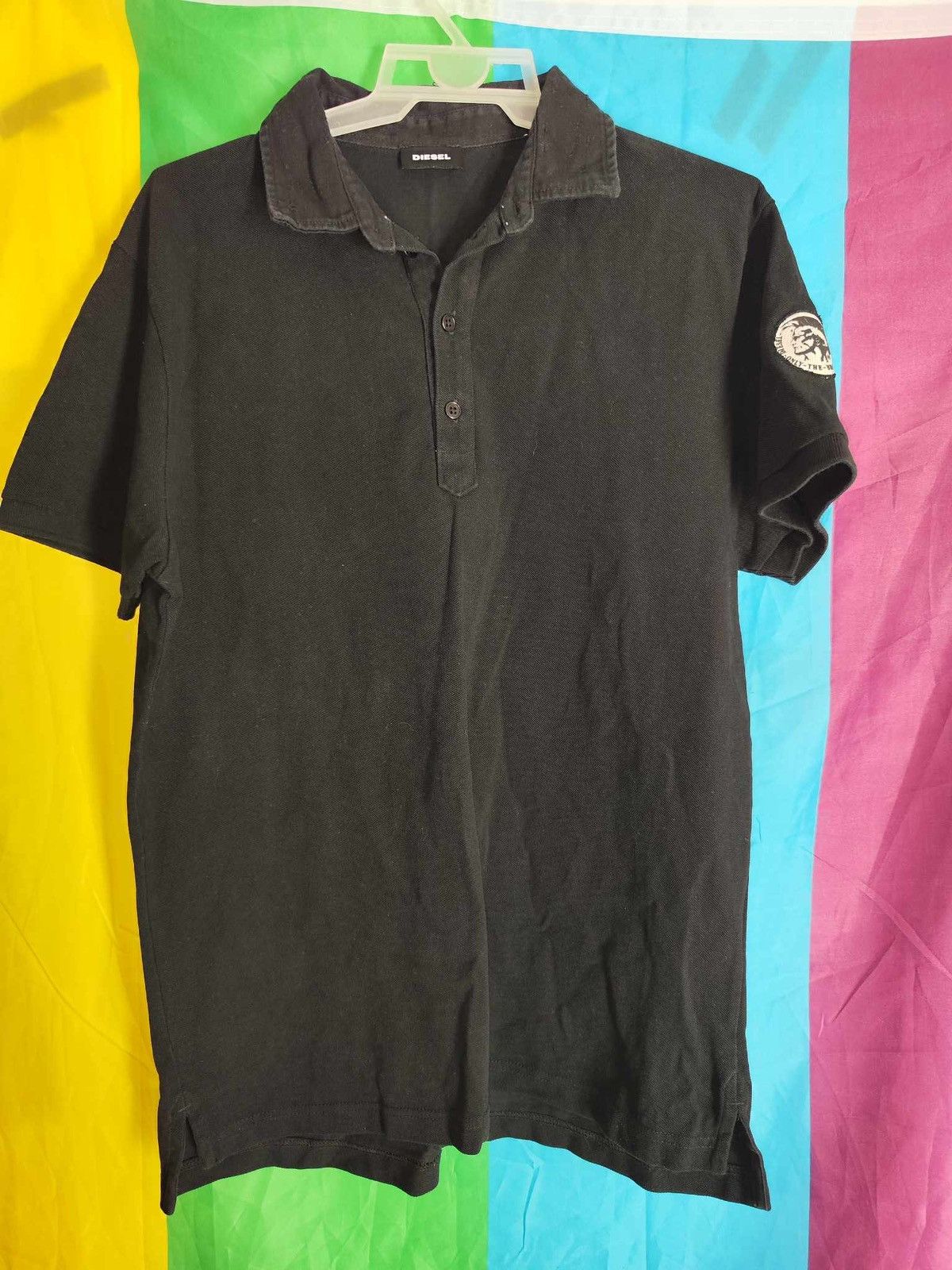 Designer × Diesel Diesel men’s collared black cotton T-shirt size L Size US L / EU 52-54 / 3 - 1 Thumbnail