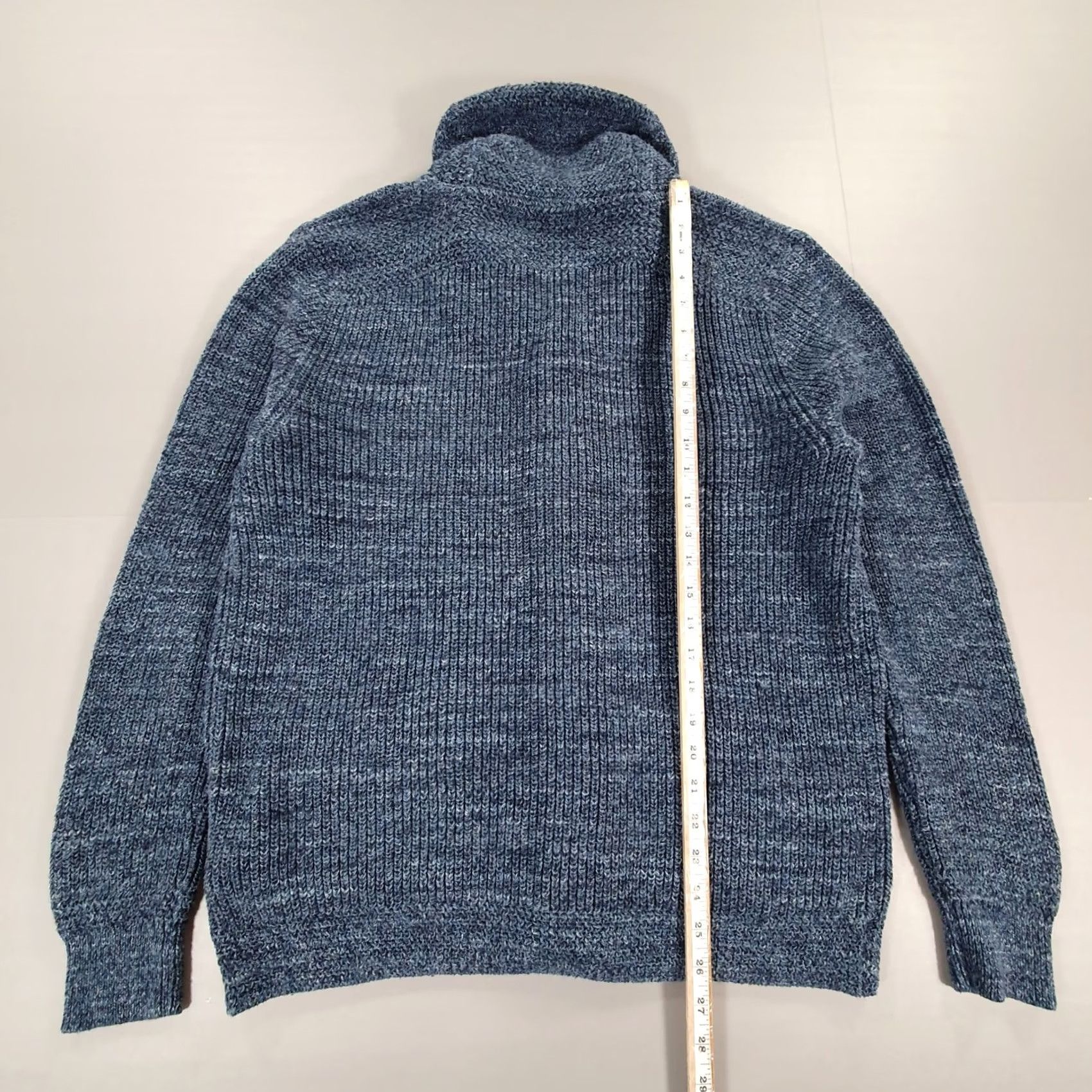 Polo Ralph Lauren Polo Ralph Lauren Cardigan Mens XL Shawl Neck Heavyweight Blue Knit Jumper Pocketed 100% Cotton Winter Regular Size US XL / EU 56 / 4 - 7 Thumbnail