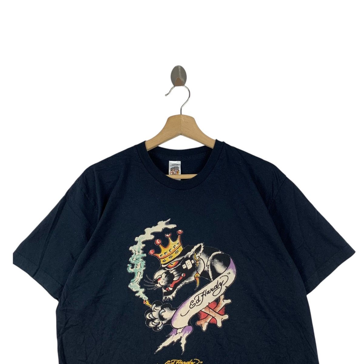 Ed Hardy ED HARDY CHRISTIAN AUDIGIER Black Panther Tee Shirt Top Size L / US 10 / IT 46 - 2 Thumbnail