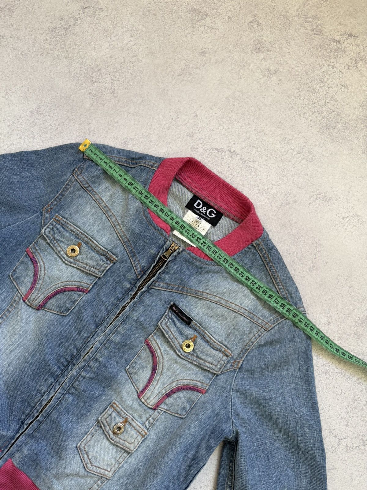 Dolce & Gabbana Vintage Dolce Gabbana Blue/Pink Denim Jacket Size 28/42 Size M / US 6-8 / IT 42-44 - 21 Thumbnail