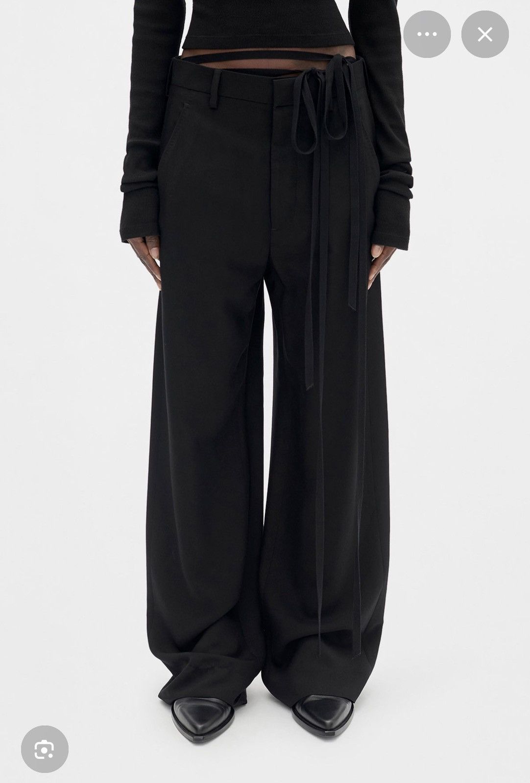 Ann Demeulemeester Belinda Wide Leg Pants Size 26" / US 2 / IT 38 - 4 Thumbnail