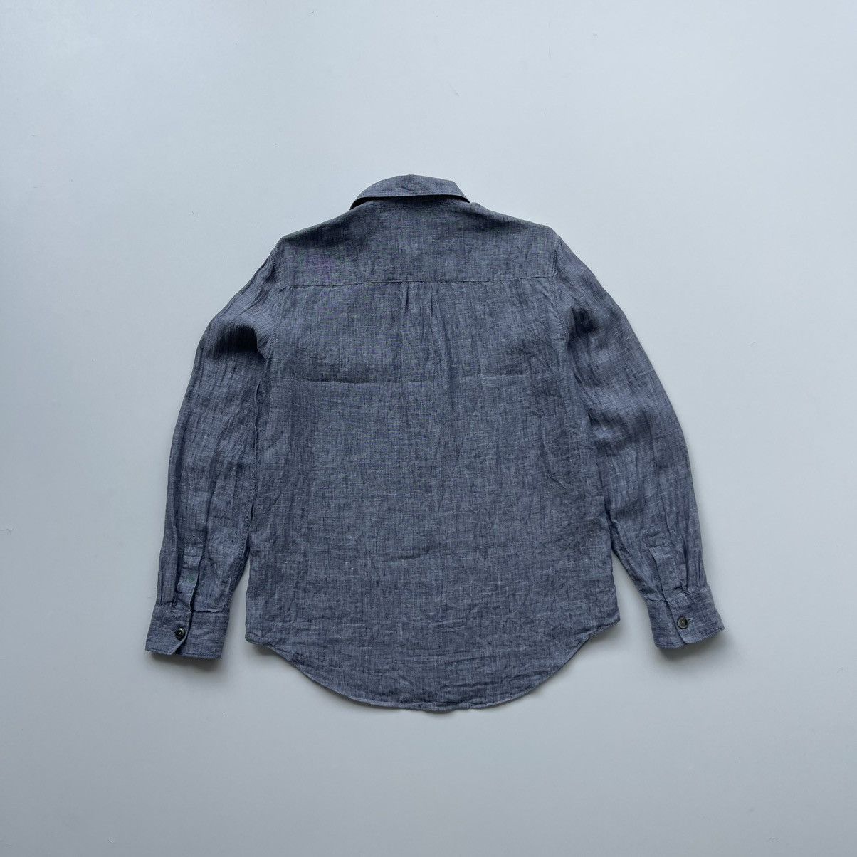 A.P.C. × Designer A.P.C. Paris Women’s Linen Button Ups Shirt Blue Rare Size XS / US 0-2 / IT 36-38 - 3 Thumbnail