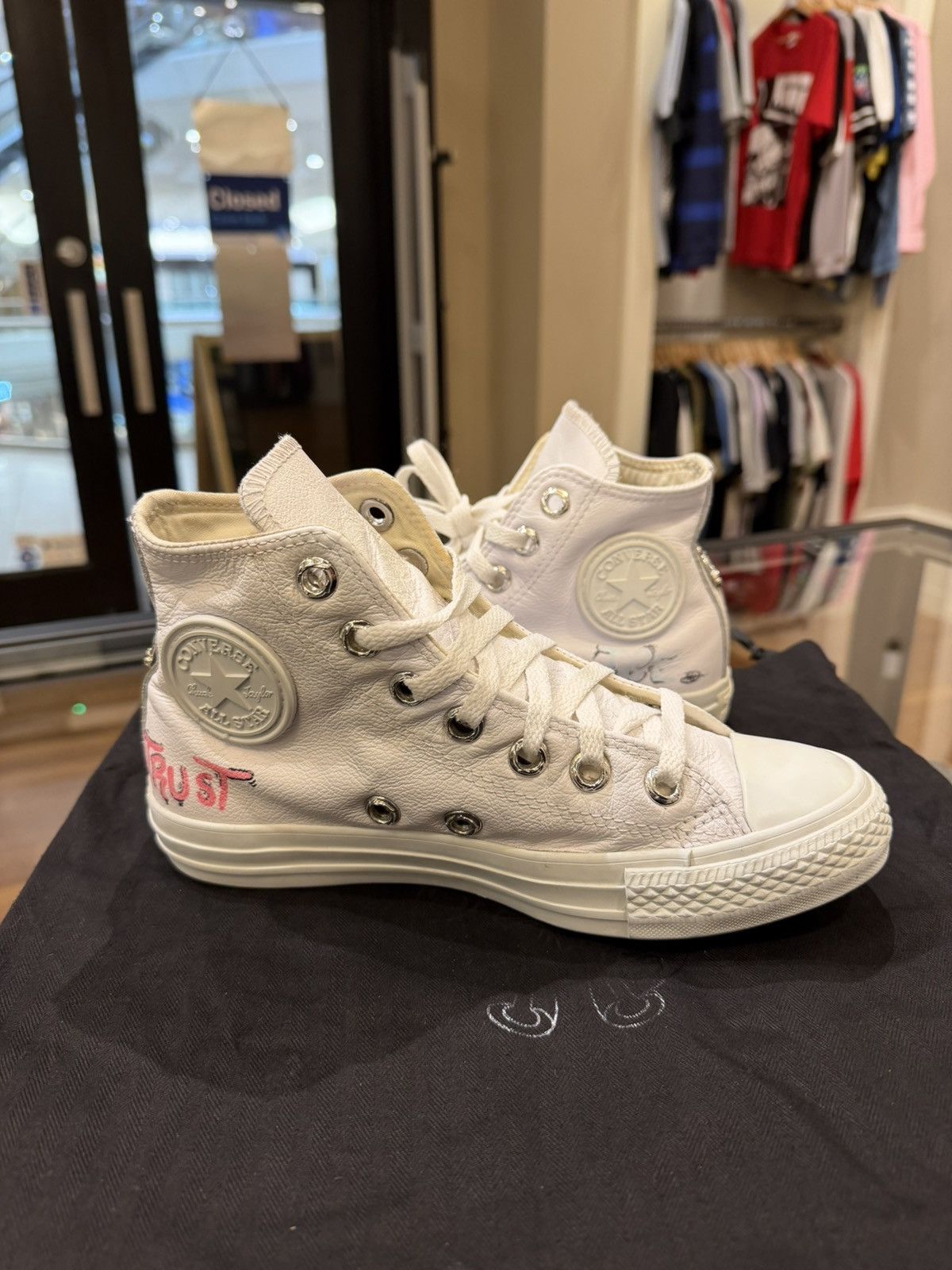 Chrome Hearts Chrome Hearts MattyBoy Hand Painted Leather Converse Chuck Size US 5 / EU 37 - 3 Thumbnail