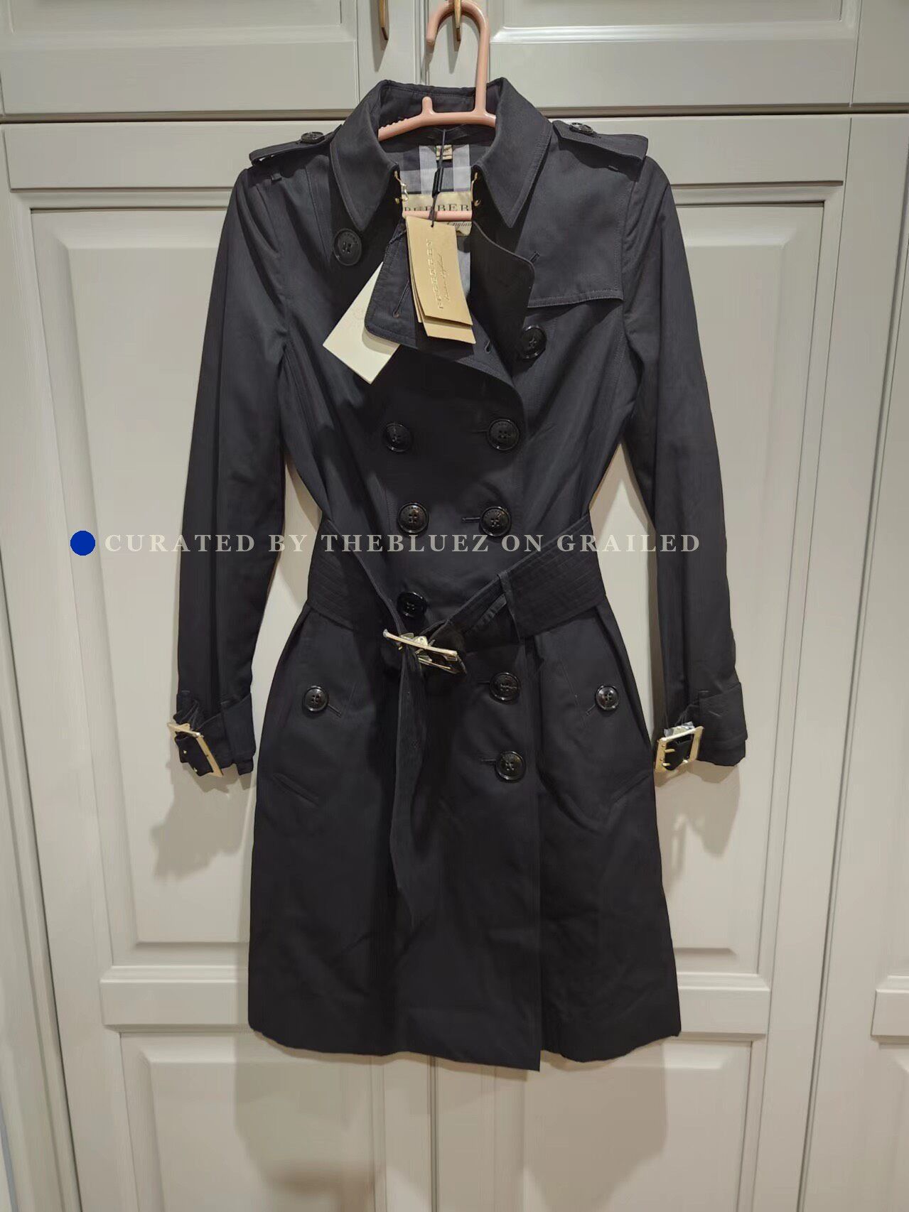 Burberry Burberry Women's Black Trench Coat Size S / US 4 / IT 40 - 1 Thumbnail