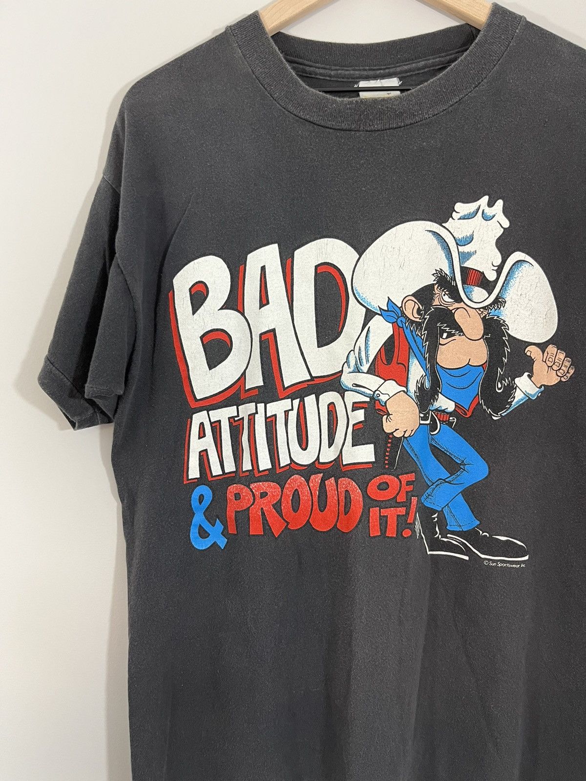 Vintage Single Stitch Faded Cowboy Western Cartoon Tee Size US M / EU 48-50 / 2 - 2 Thumbnail