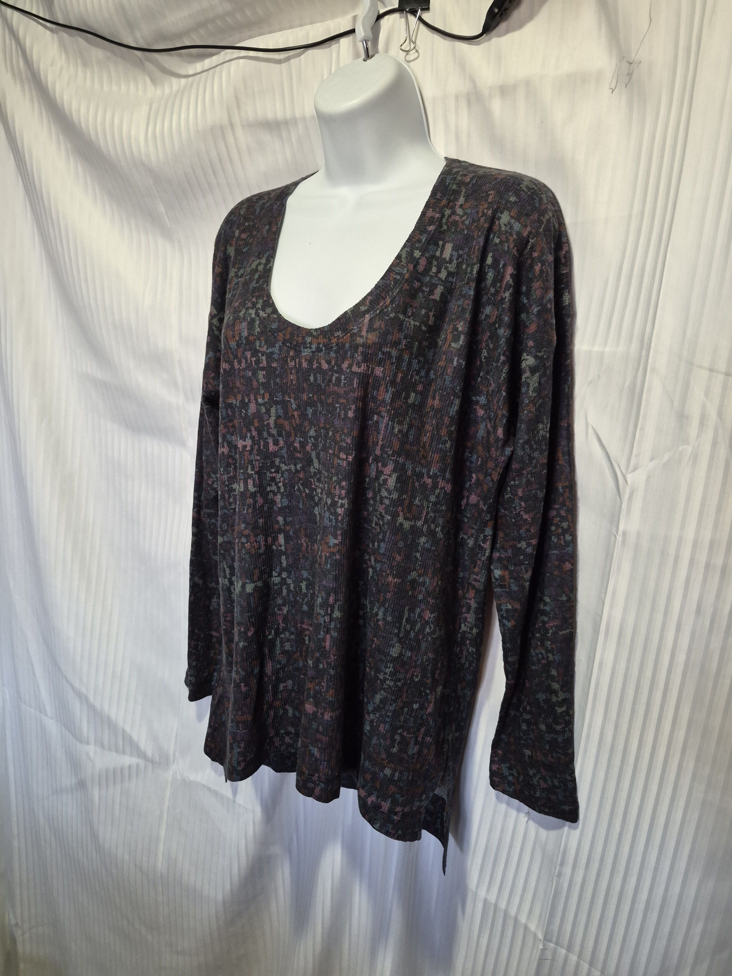 Other Nally Millie Medium Dark Multi-Print Scoop Long Sleeve NWT Size M / US 6-8 / IT 42-44 - 3 Thumbnail