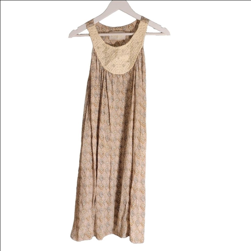 Anthropologie EUC ANTHROPOLOGIE FLORID DIAMONDS DRESS SUNNER SILK CROCHET Size M / US 6-8 / IT 42-44 - 1 Thumbnail