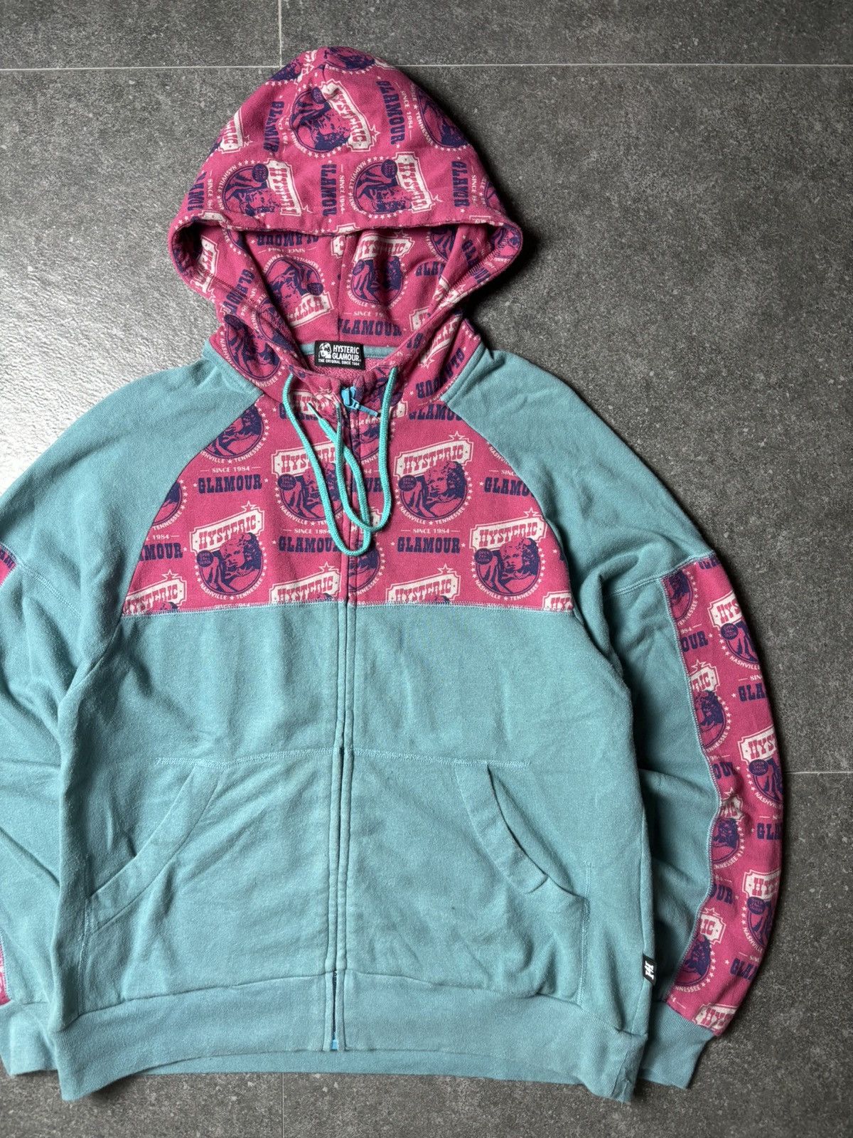 GLAMOUR × ZIP UP HYSTERIC X-girl HOODIE