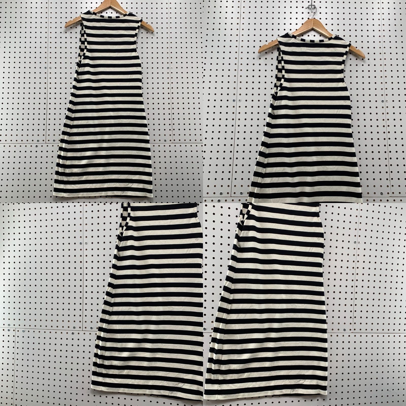 Vintage Officine Generale Striped Mini Shirt Dress Womens M Black Striped 14X34 T-Shirt Dress Size M / US 6-8 / IT 42-44 - 10 Thumbnail