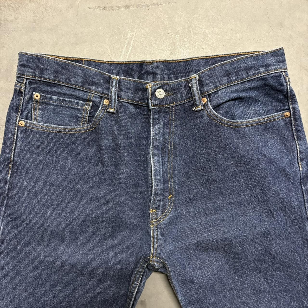 Levi's × Vintage Crazy Vintage Y2K/2000s Levis Dark Wash Workwear Style Denim Jeans! Size US 36 / EU 52 - 4 Thumbnail
