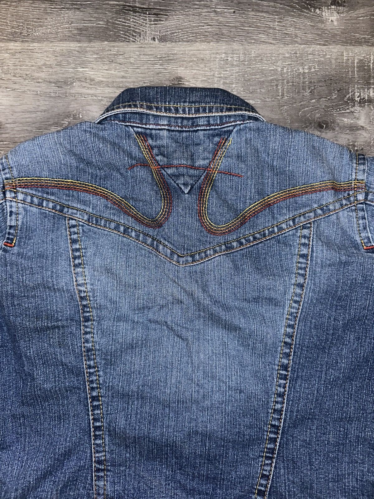 Tommy Hilfiger Denim Jean Jacket Multicolor Stitch by Tommy Hilfiger Size M / US 6-8 / IT 42-44 - 2 Thumbnail