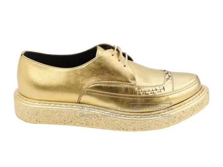 Hedi Slimane Saint Laurent Fall 2014 Men's Gold Shoe. Size US 6.5 / EU 39-40 - 3 Thumbnail
