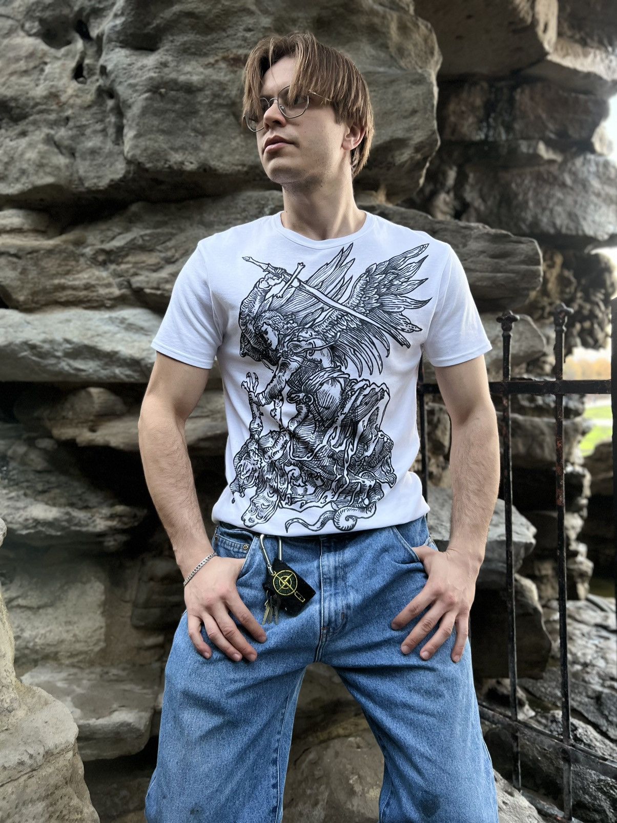 Handmade Hand Made t-shirt & C&A Size US L / EU 52-54 / 3 - 3 Thumbnail