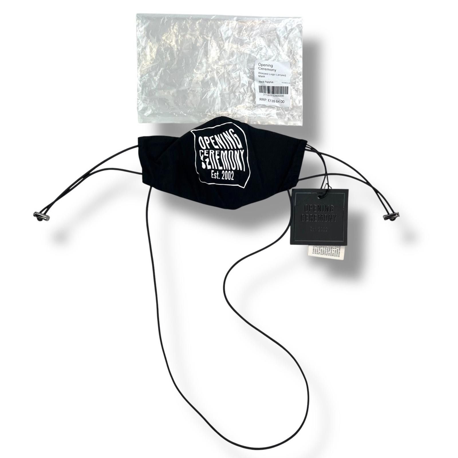 Opening Ceremony Opening Ceremony Warped Logo Lanyard Mask Black Size ONE SIZE - 2 Thumbnail