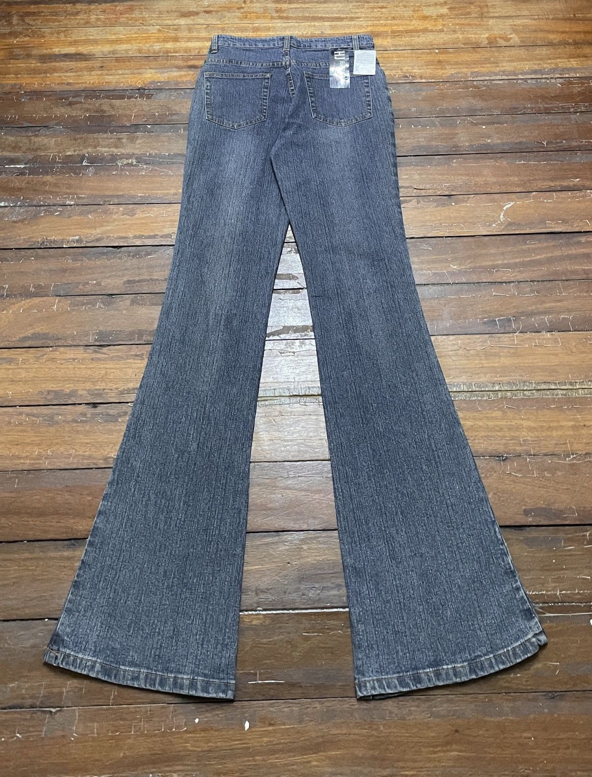 14th Addiction × Japanese Brand × Le Grande Bleu (L.G.B.) Rare Vintage Japanese Brand Haphazard Flared Jeans 2000s Size US 27 - 2 Thumbnail