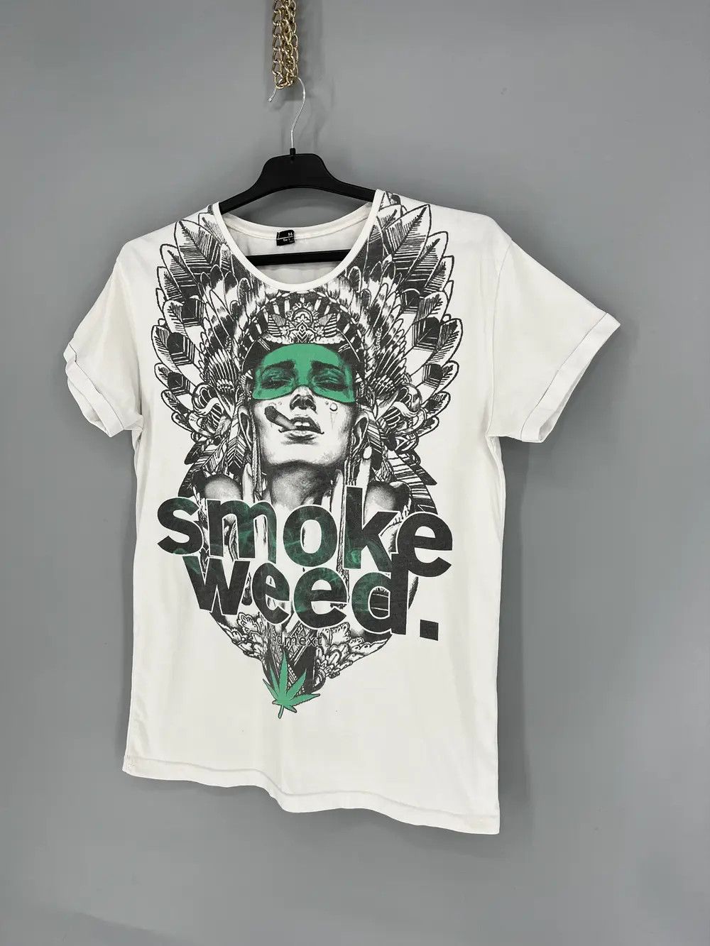Band Tees × Vintage Vintage 90s Buds Smoke Weed Rasta Drugs Tee Dope Cannabis Size US M / EU 48-50 / 2 - 3 Thumbnail