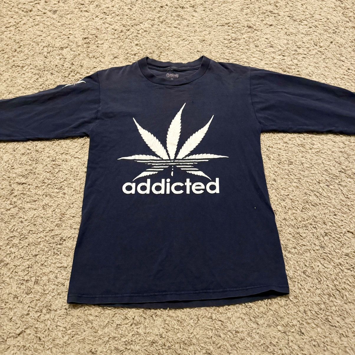 Vintage VINTAGE NAVY FADE ADDICTED ADIDAS PARODY TEE Size US S / EU 44-46 / 1 - 2 Thumbnail