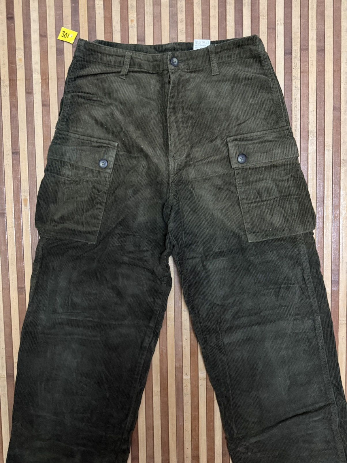 Japanese Brand African Beat Club Corduroy Cargo Pants / Monkey Pants Size US 28 / EU 44 - 3 Thumbnail