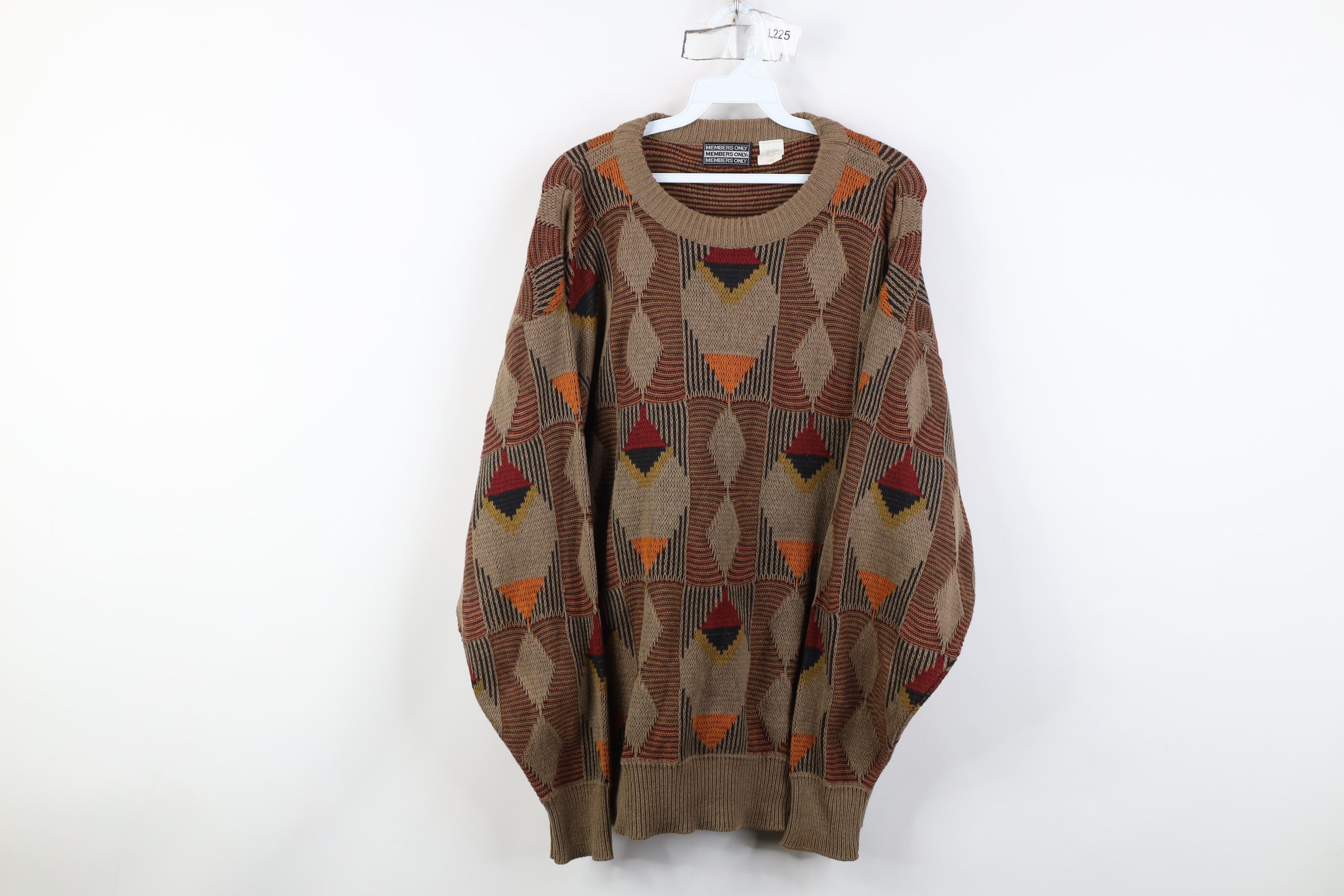 Vintage Vintage 90s Coogi Style Rainbow Diamond Knit Sweater USA Size US L / EU 52-54 / 3 - 1 Thumbnail