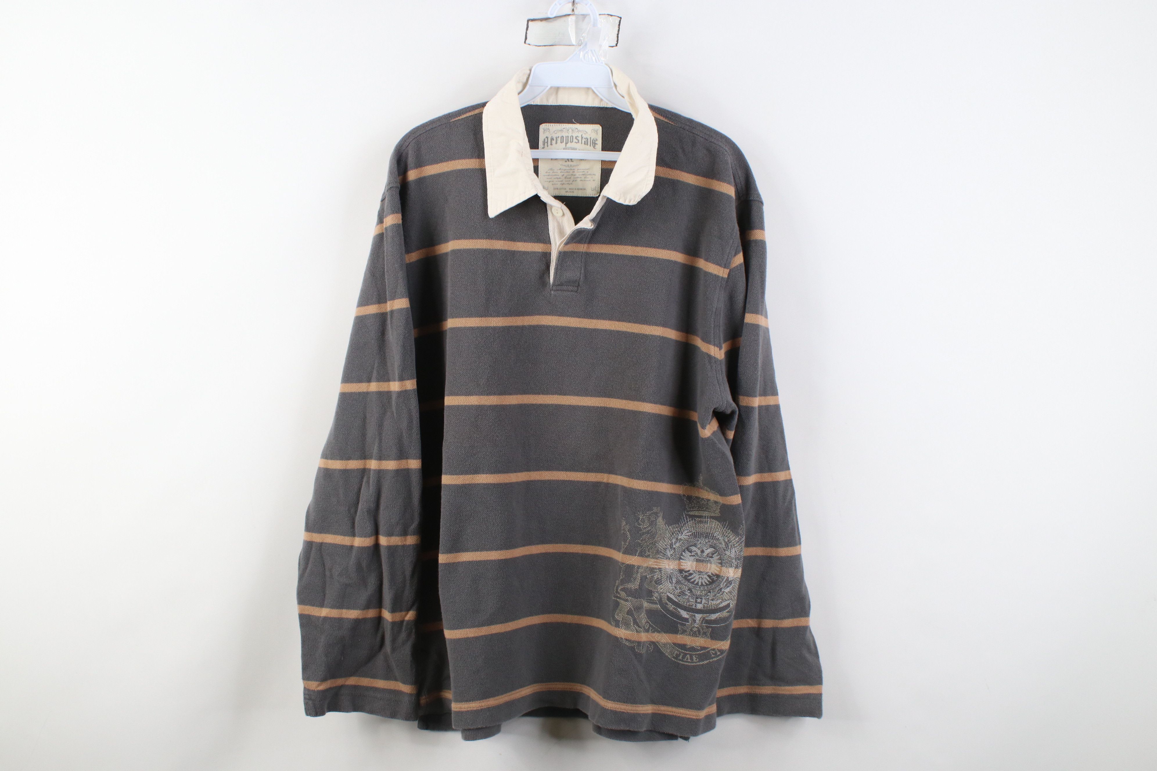 Aeropostale Vintage Y2K Aeropostale Lion Knit Long Sleeve Rugby Polo Size US XL / EU 56 / 4 - 1 Thumbnail
