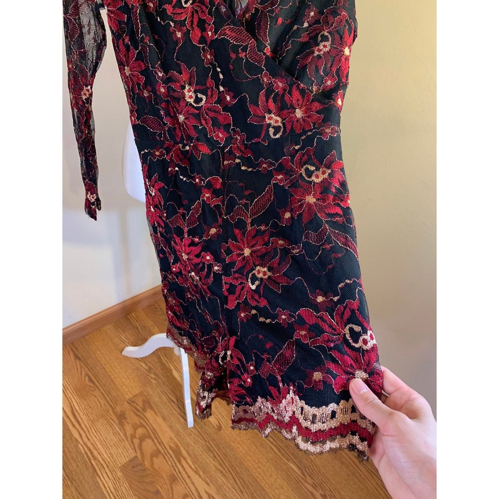 Other Charlotte Russe Women Red Lace Jumpsuit Dress size S Size S / US 4 / IT 40 - 6 Thumbnail