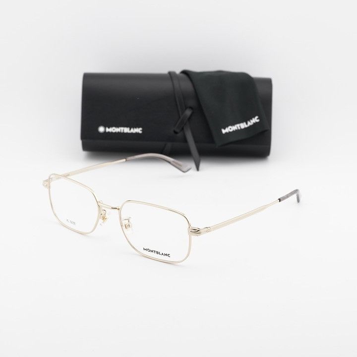 Montblanc Montblanc MB0267O 004 Eyeglasses Gold 55mm Square Frame Size ONE SIZE - 12 Thumbnail