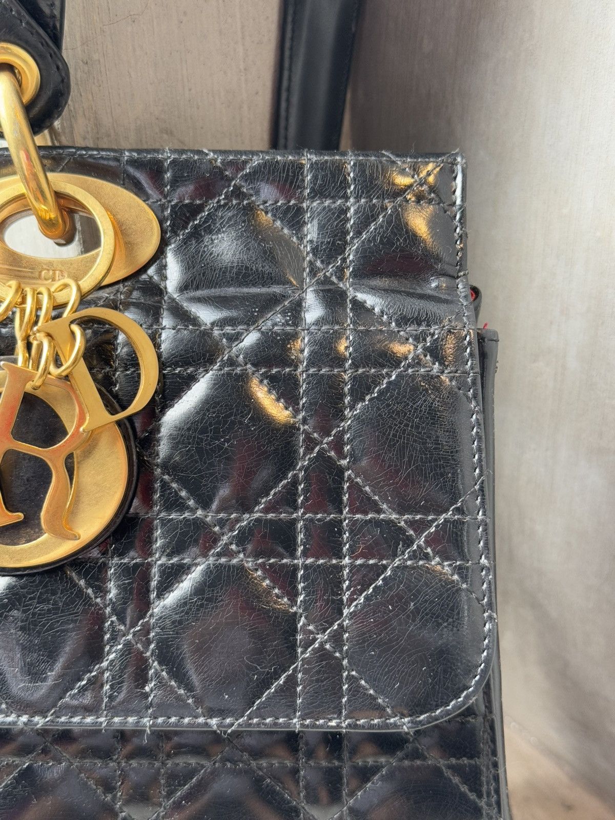Dior Vintage - Dior Pattent Leather Mini Backpacks Size ONE SIZE - 5 Thumbnail