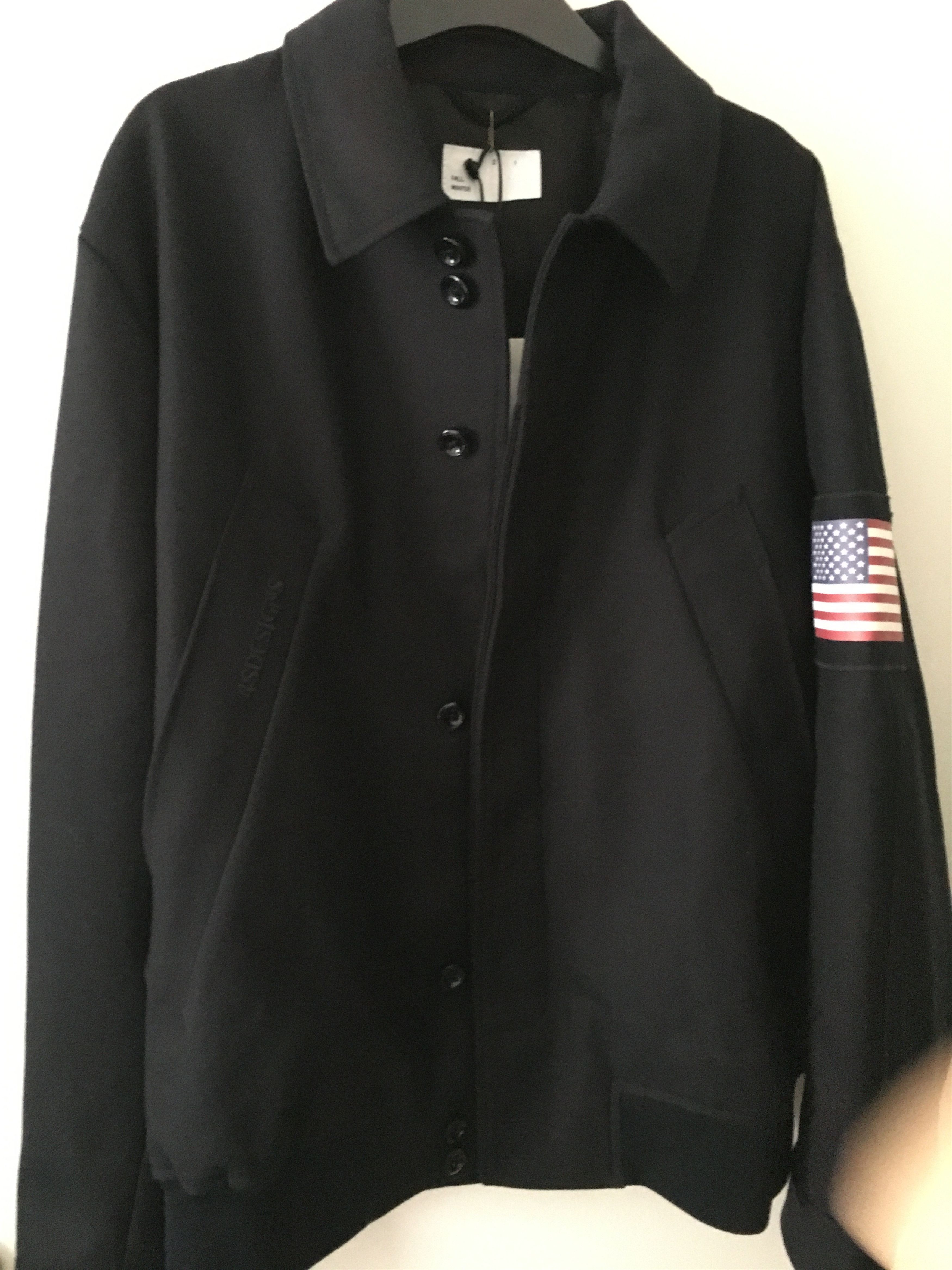 4SDESIGNS Split Raglan Bomber - Navy w/ Flag Motif Size US M / EU 48-50 / 2 - 9 Thumbnail