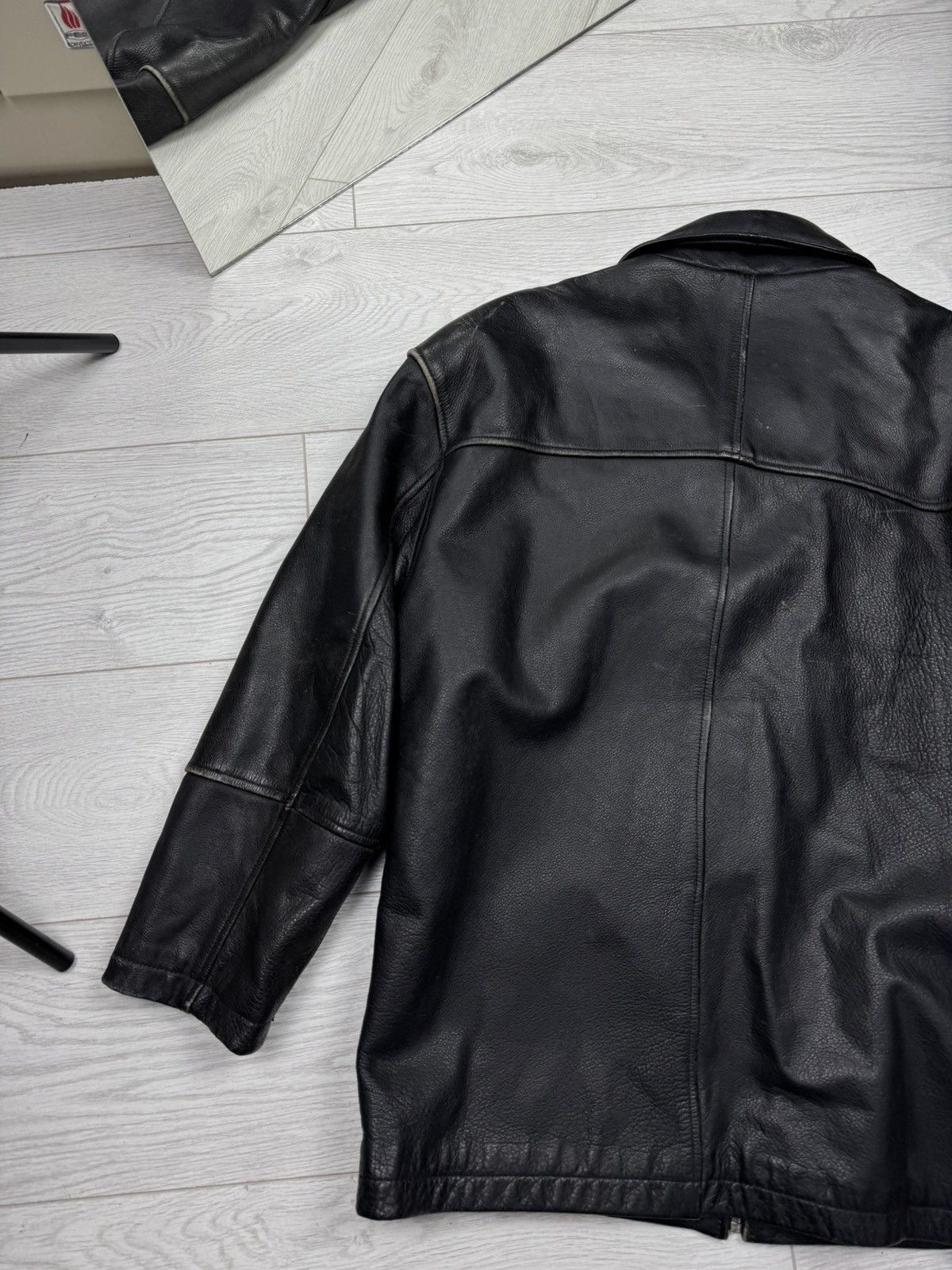 Angelo Litrico × Vintage Vintage 90s Y2K heavy leather coat jacket japan style Size US L / EU 52-54 / 3 - 10 Thumbnail