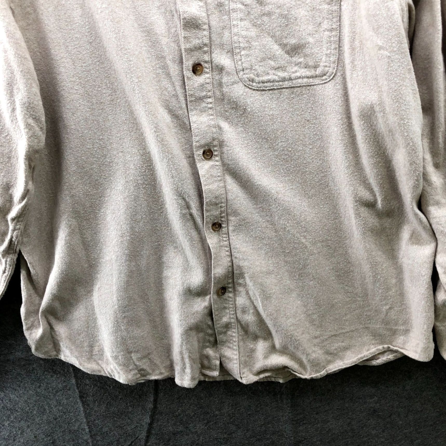 Old Navy Old Navy Flannel Shirt Mens 2XL Beige Cotton Long Sleeve Button-Up Shirt Mens XL? Size US XXL / EU 58 / 5 - 4 Thumbnail