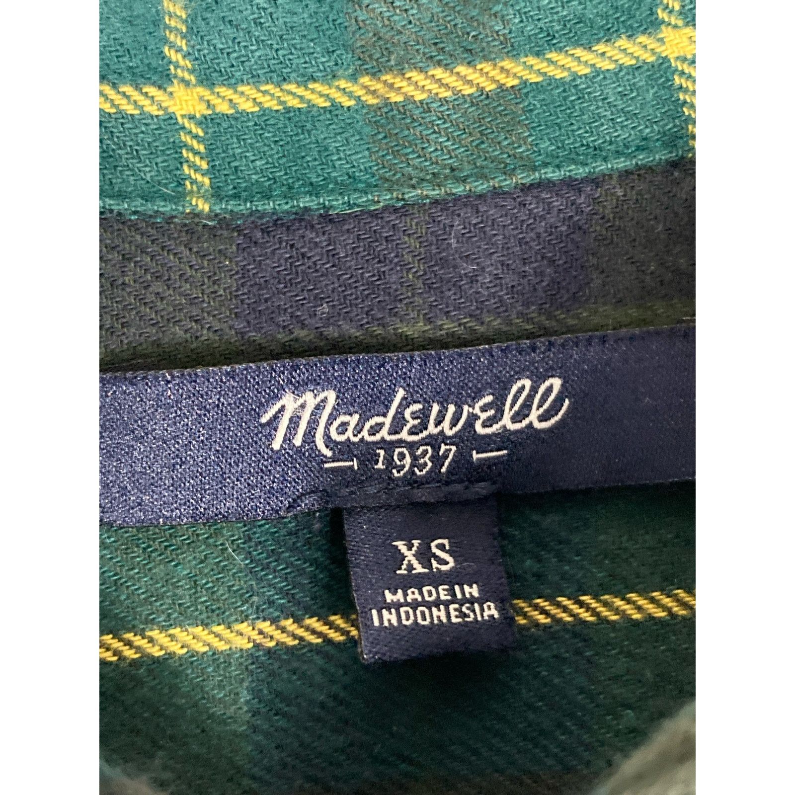 Madewell Madewell Plaid Oversized Shirt XS Womens Green Cozy Fall Size XS / US 0-2 / IT 36-38 - 2 Thumbnail