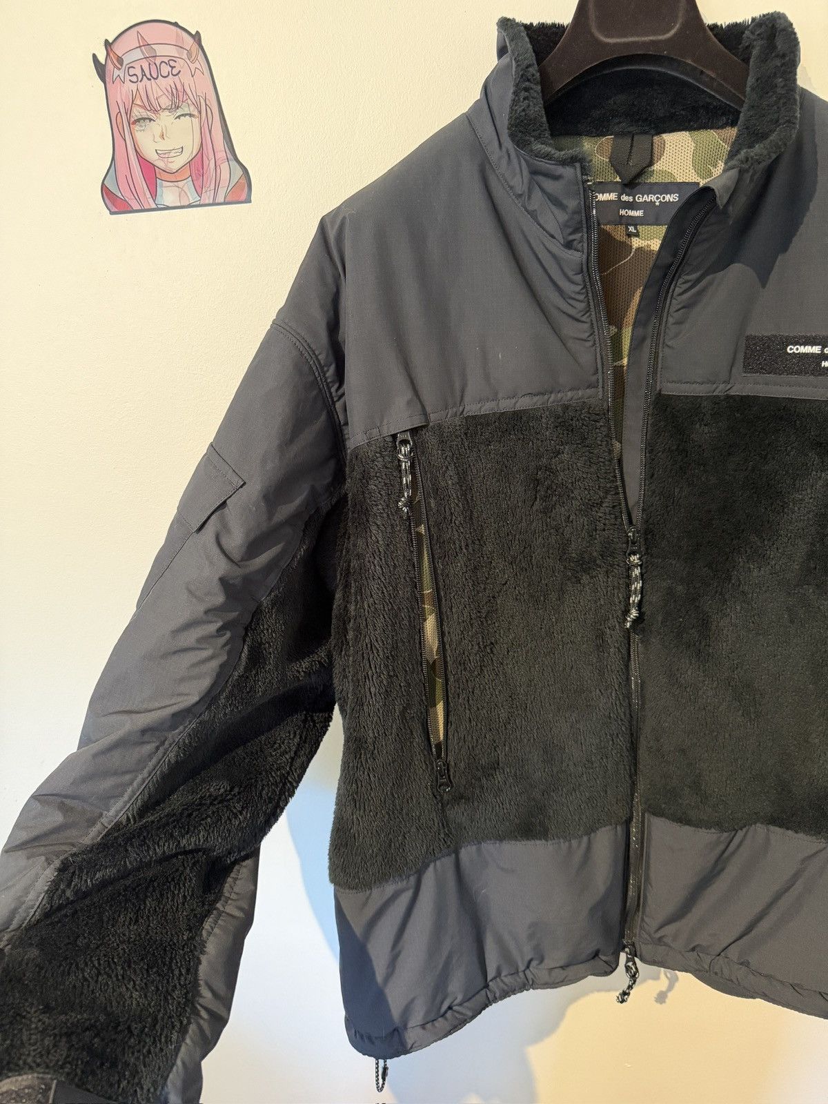 Comme des Garcons Comme des Garçons Homme Fleece Panel Zip Jacket Size US XL / EU 56 / 4 - 4 Thumbnail