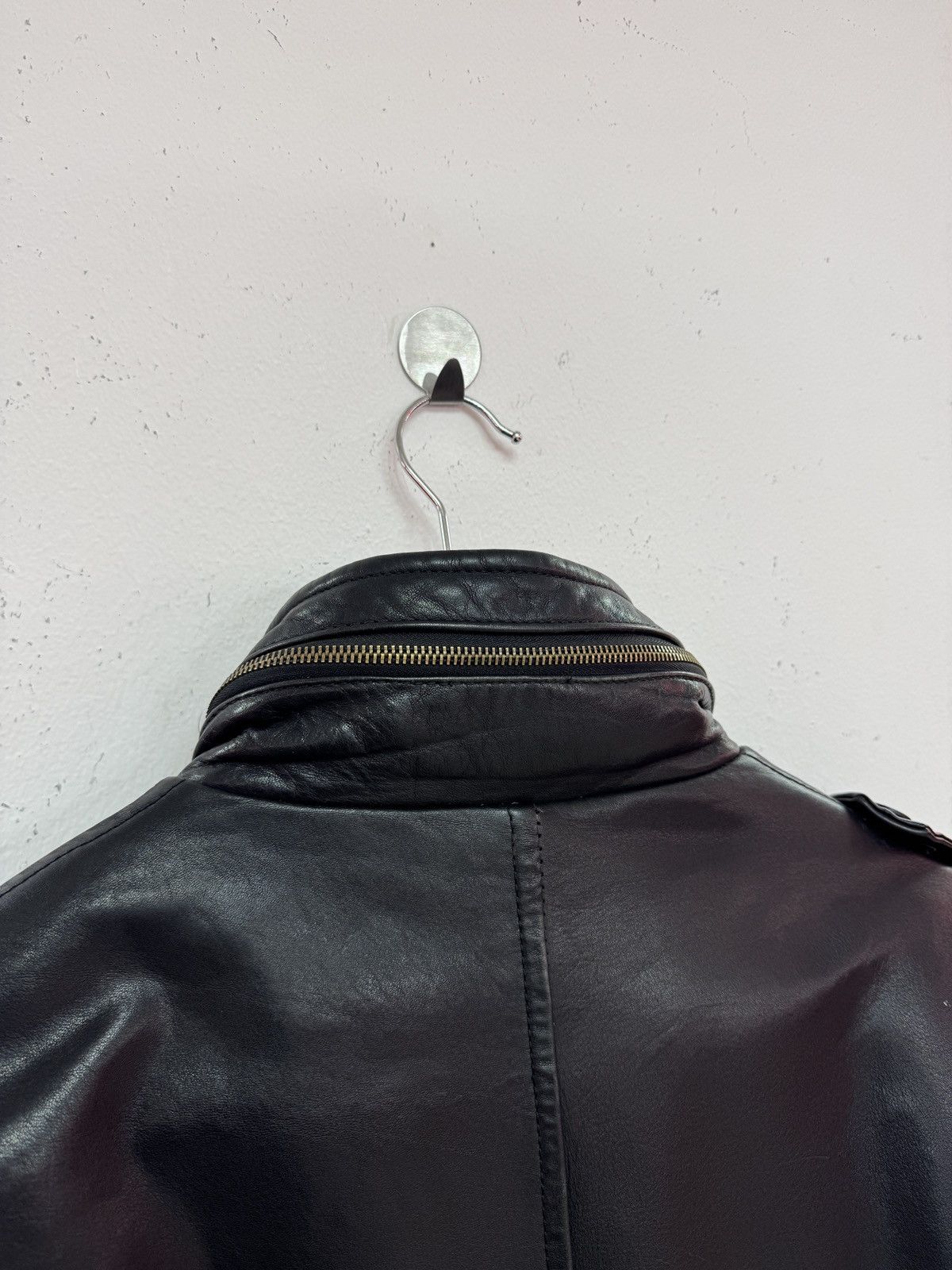 Boneville goose down leather flight jacket