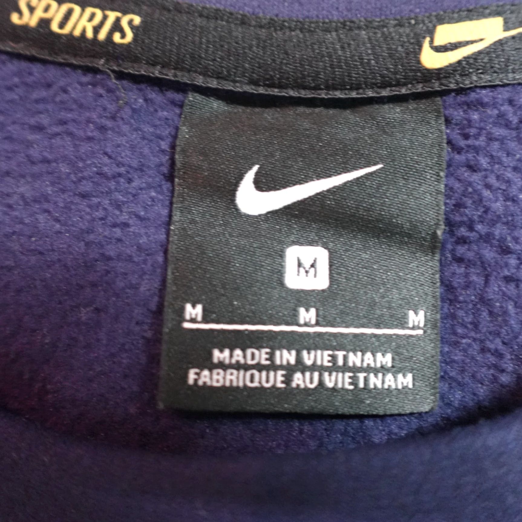 Nike VINTAGE Nike Sweater Medium Blue Therma Fleece Pullover BV3299 Size US M / EU 48-50 / 2 - 2 Thumbnail