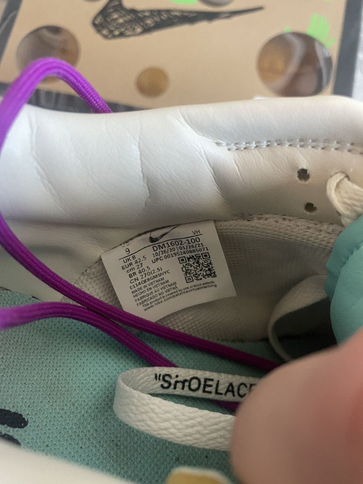 Nike × Off-White Dunk low x Off White LOT21 9us Size US 9 / EU 42 - 13 Thumbnail