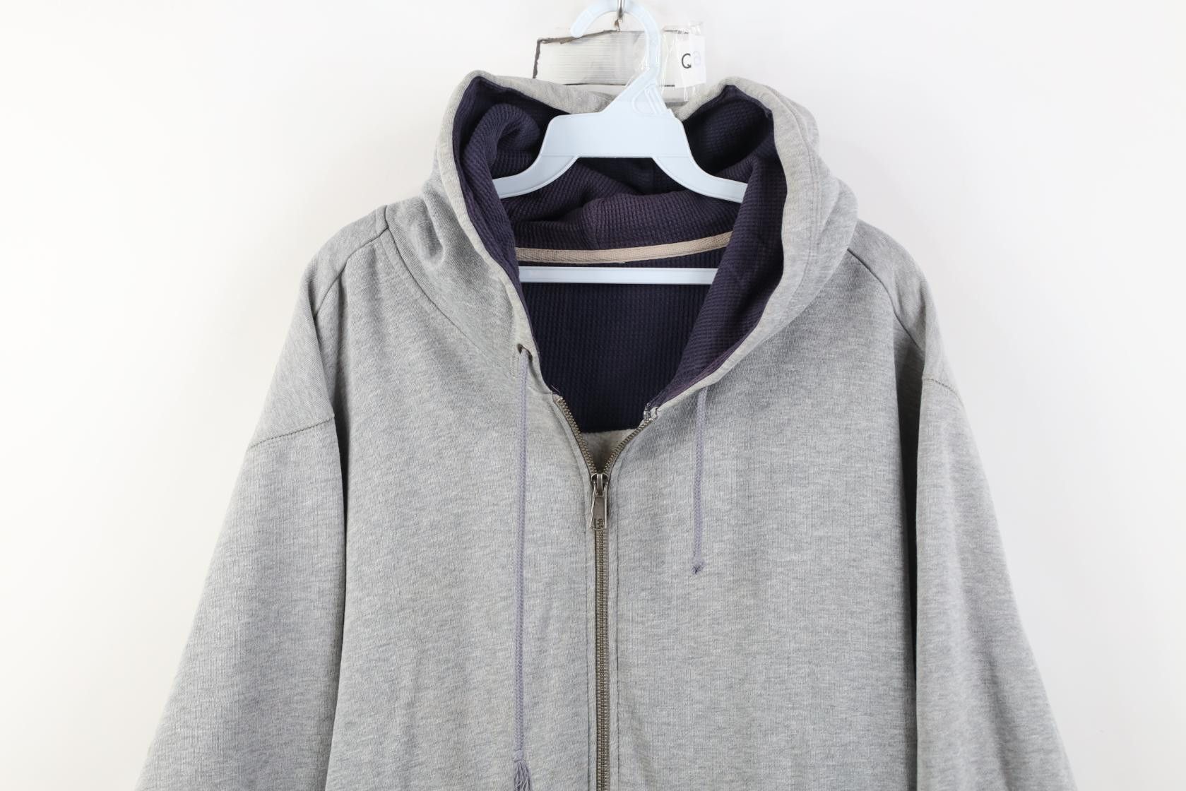 Vintage Vintage 90s Y2K Streetwear Full Zip Hoodie Sweatshirt Gray Size US XXL / EU 58 / 5 - 2 Thumbnail