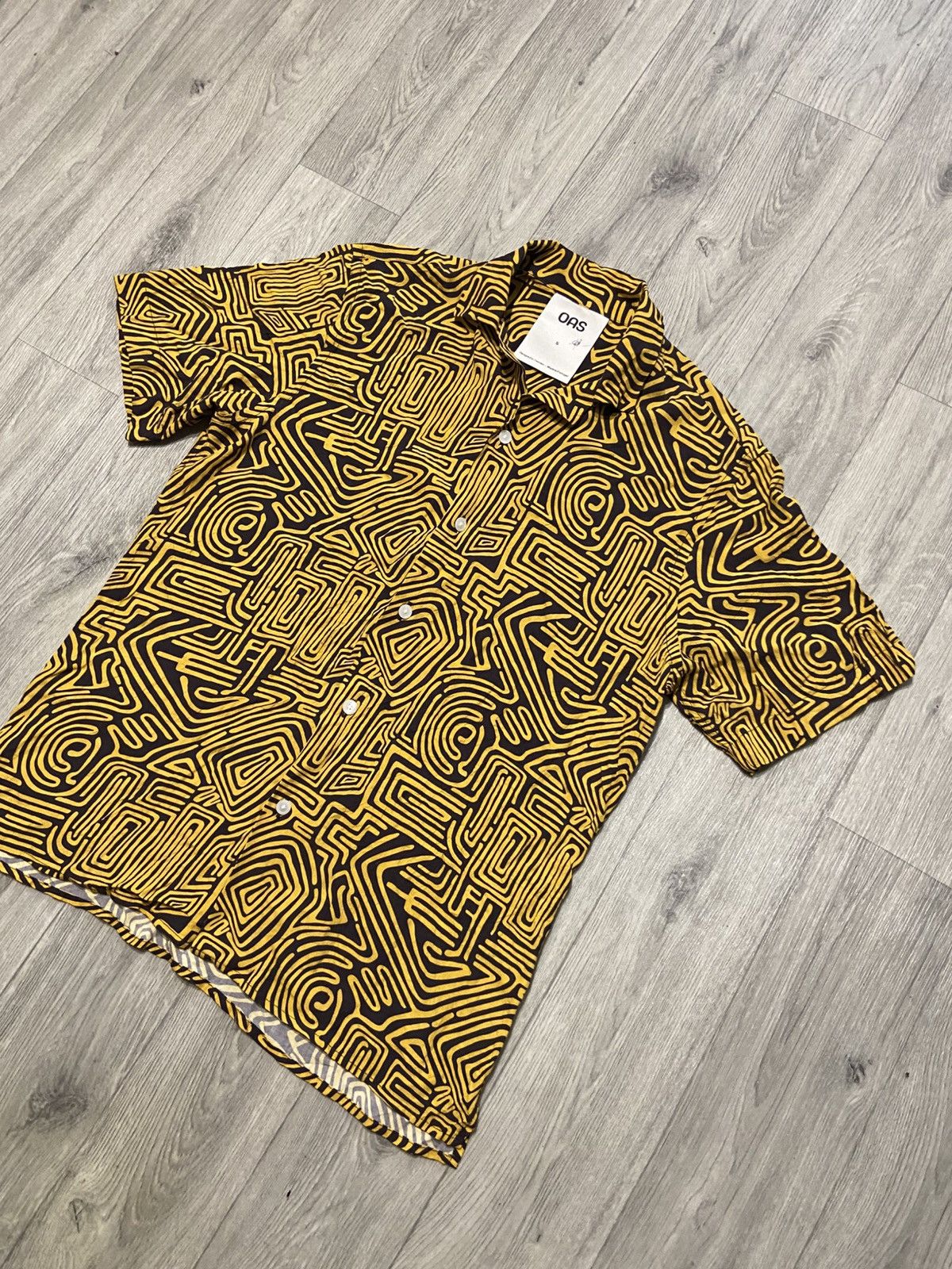 OAS OAS Geometric Maze Shirt – Relaxed Fit – Size S Size US S / EU 44-46 / 1 - 2 Thumbnail
