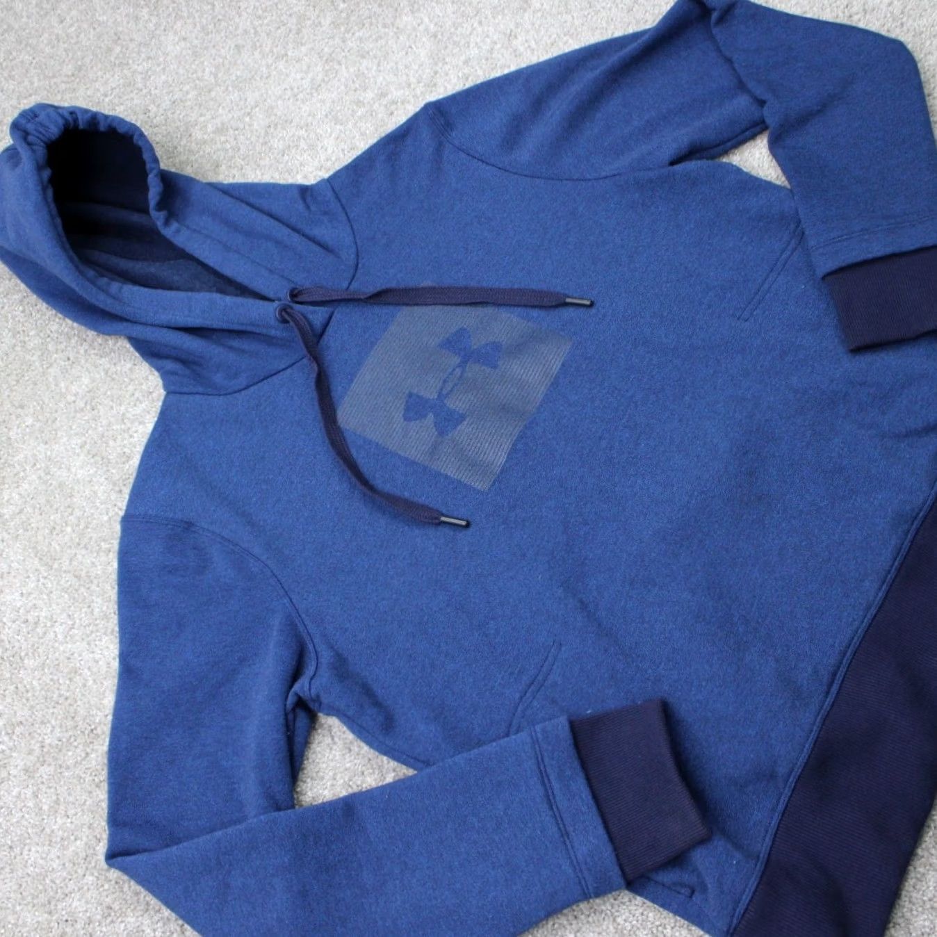 Under Armour Under Armour Hoodie Womens Large Blue UA Threadborne Fleece Hooded Sweatshirt Size L / US 10 / IT 46 - 6 Thumbnail