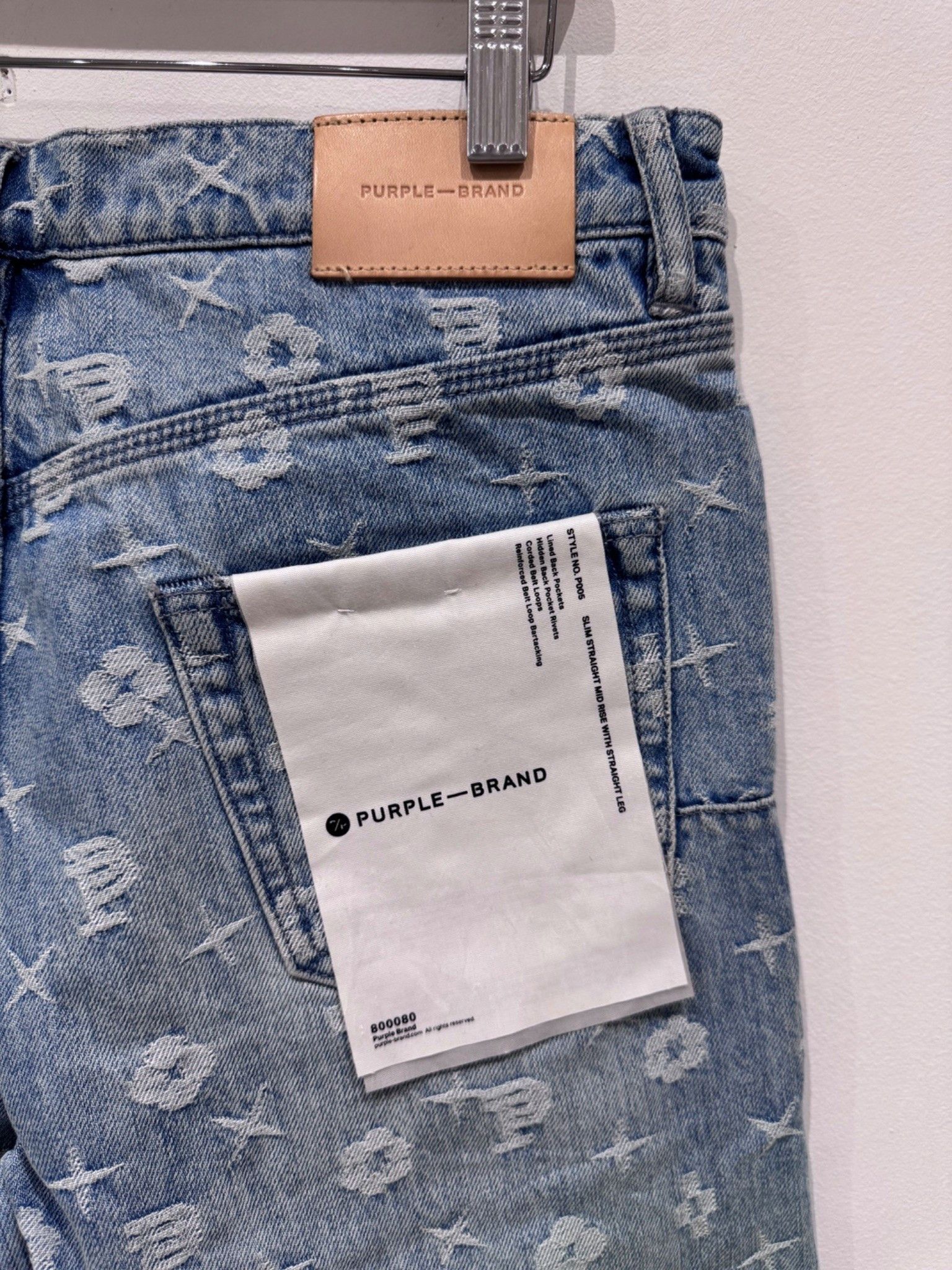 Purple Brand Purple Brand P005 Monogran Jeans Light Indigo Size US 31 - 3 Thumbnail