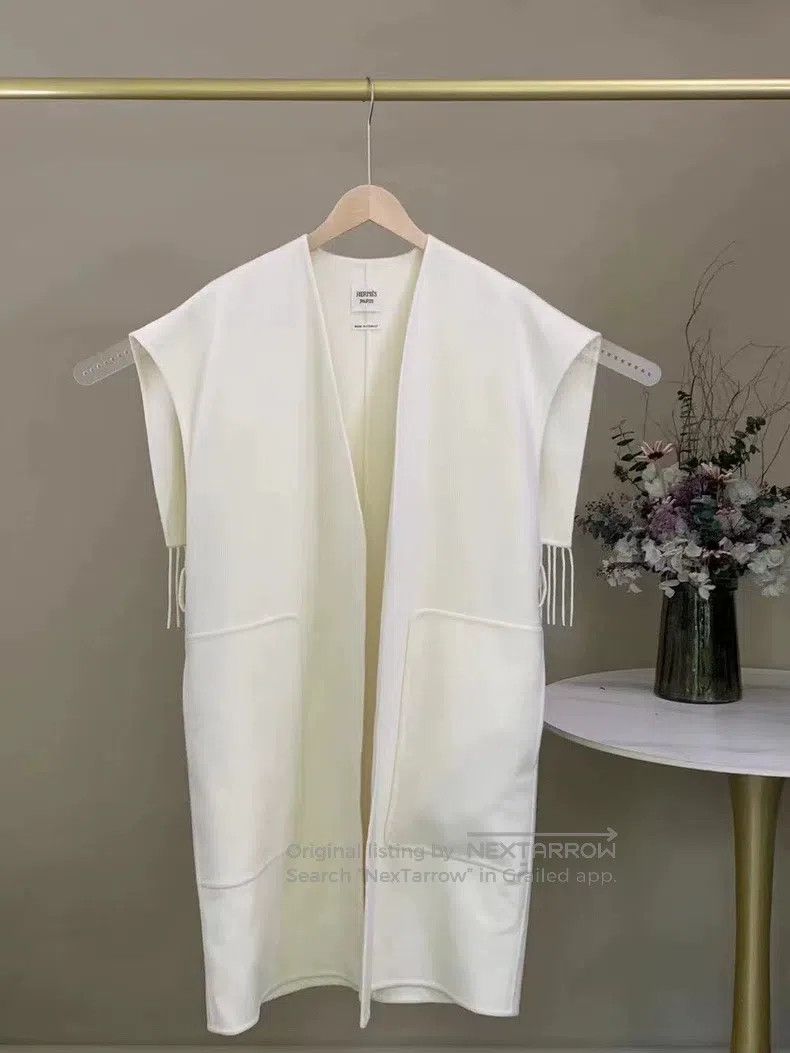 Hermes Hermes 100% Cashmere Fringe Unlined Coat for Women Size XXS / US 00 / IT 34 - 9 Thumbnail