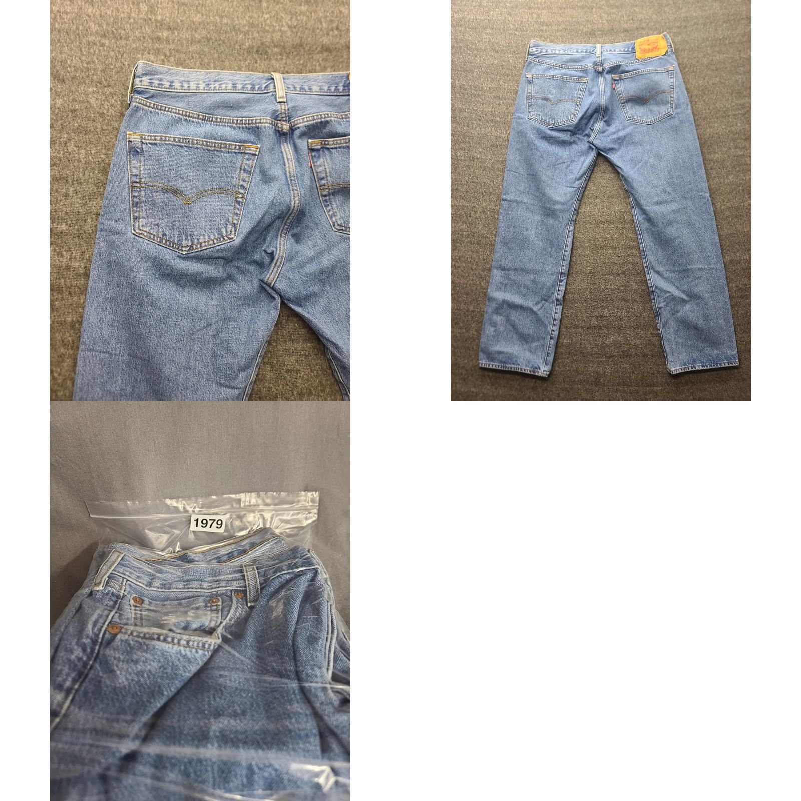 Levi's VINTAGE Levi's 501 XX Jeans Mens 35x30 Light Blue Denim Straight Button Fly 5-Pocket Classic Fit"} Size US 35 - 9 Thumbnail