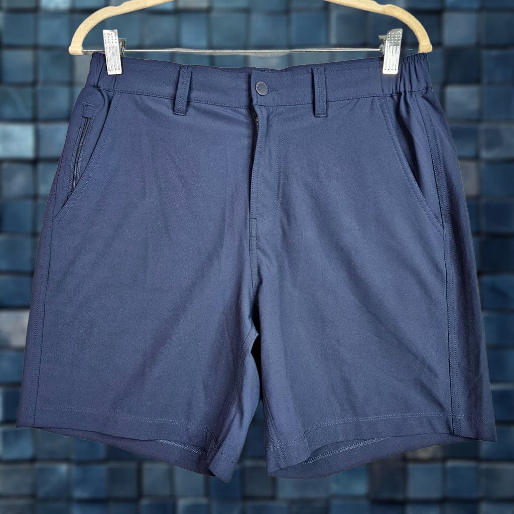 Vintage Bearbottom Shorts Men Medium Navy Elastic Waist Casual Stretch Outdoor Size US 31 - 1 Thumbnail