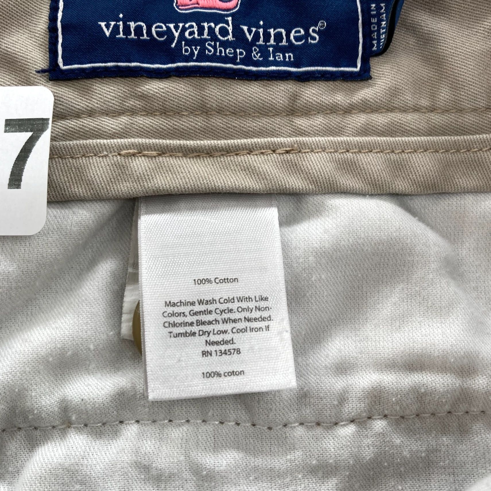 Vineyard Vines Vineyard Vines Chino Pants Mens 34x30 Khaki Beige Straight Leg Preppy Travel Pants Size US 34 / EU 50 - 6 Thumbnail